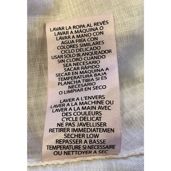 Nanette Lepore Dress Size 14 Sleeveless Cream And White Color Block Frayed Hem - Picture 11 of 15